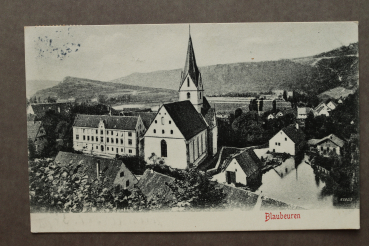 Postcard PC Blaubeuren 1910 church